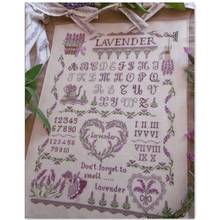 Clear stock Lavender girl cross stitch package flower kid 18ct 14ct 11ct cloth cotton thread embroidery DIY handmade needlework 2024 - buy cheap