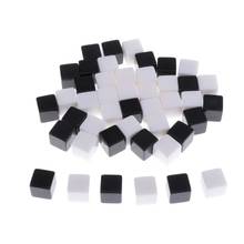 50pcs 16mm Blank 6 Sided Dice for Wargames, Casualty Markers - White Black 2024 - buy cheap