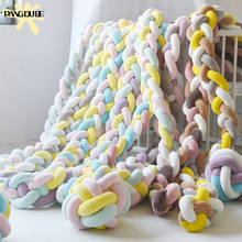 1m/2m/3m bebê berço protetor pára-choques decoração do quarto do bebê longo knotted pára-choques para cama do bebê de pelúcia berço protetor menina quarto decoração 2024 - compre barato