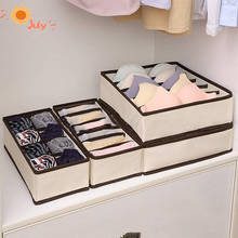 6 Grid Underwear Bra Socks Panty Storage Boxes Cabinet Foldable Drawer Organizers Storage Box for Bra Ties Underwear Socks Scarf 2024 - buy cheap