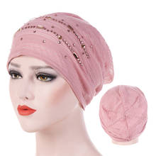 Summer Thin Lace Turban Solid Cotton Inner Hijab Caps Soft Glitter Muslim Women Turbante Bonnet Wrap Head Hijab Underscarf Cap 2024 - buy cheap