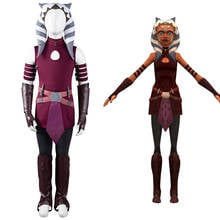 The Clone Wars Ahsoka Tano Cosplay Costume Outfits Kids Children Halloween Carnival Suit 2024 - buy cheap