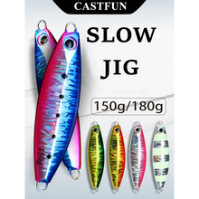 CASTFUN Fishing Lures Slow jig Jigging LureF ishing Bait Sea Fishing Metal jigs Glow Slow Blatt S 150g 180g 5pcs/lot Artificial 2024 - buy cheap