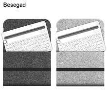 Besegad Portable Dustproof Felt Storage Bag Case Cover Sleeve Pouch Skin for Logitech K480 K380 Bluetooth-compatible Keyboard 2024 - buy cheap