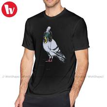 Camiseta de tecno para hombre, camisa de manga corta con estampado de paloma y tecno, de algodón, a la moda, de gran tamaño 2024 - compra barato