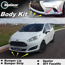 Bumper Lip Deflector Lips For Ford Fiesta / ST Front Spoiler Skirt For TopGear Fans Car View Tune / Body Kit / Strip 2024 - buy cheap