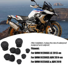 9PCS Frame Hole Cover Caps Plug Decor For BMW R 1200 R1200 GS R1200GS LC Adventure ADV 2014-2018 R1250GS 2019 Frame Cap Set 2024 - купить недорого