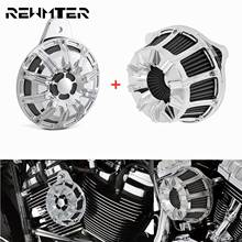 Motorcycle Chrome CNC Air Cleaner Intake Filter &Horn Cover Kit For Harley Touring 2017-Up Road King Street Electra Glide FLHR 2024 - buy cheap