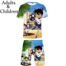 Camiseta con estampado 3D de Detective Conan para hombre y mujer, pantalones cortos de playa, hip-hop, informales, de verano, a la moda 2024 - compra barato