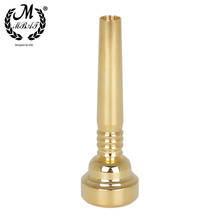 M mbat 17c trompete bocal banhado a ouro acessórios de instrumento de bronze profissional mini portátil bucha boca trompete 2024 - compre barato