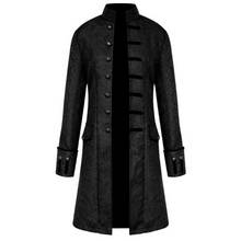 Men's Jacket Vintage Suit Jacket Long Tuxedo Vintage Steampunk Retro Tailcoat Single Breasted Halloween Gothic Coat Cosplay 2024 - buy cheap