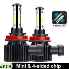 Mini H4 H7 LED Bulb Car Headlight lampada H1 H3 H8 H11 Led 9005 HB3 9006 HB4 12000LM 6000K White Auto Fog Lights Headlamp 2024 - buy cheap