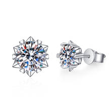 ANZIW 925 Sterling Silver Moissanite Diamond Six-pointed star Stud Earrings Heart Shaped Stud Earrings For Women Wedding Jewery 2024 - buy cheap