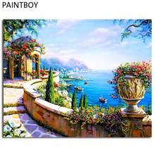 Seascape Frameless Picture DIY Painting By Numbers Handwork Canvas Oil Painting Home Decor For Living Room Wall Art GX7197 2024 - купить недорого
