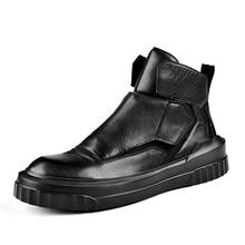 Zapatos de alta calidad para hombre, Botines de cuero genuino británico, botas de motocicleta de lujo, zapatillas de invierno, 2020 2024 - compra barato