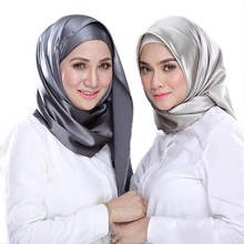 New Silk Muslim Wrap Instant Hijab Women Scarf Shawl Headscarf Satin Pashmina Bandana Islam Foulard Female Muslim Turban Scarves 2024 - buy cheap