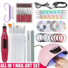 LED Acrylic Gel Poly Nail Gel Kit Nail Extension Glitter Gel Nail Gel UV Building Jelly Gel Polish Enhancement Manicure Set 2024 - buy cheap