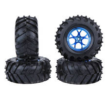 Pneu de caminhão monstro 4 cabeças 12mm, roda de pneu para rc 1/10 modelos em escala, traxxas hsp tamiya hpi manual sho 2024 - compre barato