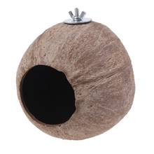 Coconut Shell House Parrot Nest Natural Cage Feeder Parakeet Birds Squirrel Hamster Toys Pet Breed Decoration Supplies Pendant 2024 - buy cheap