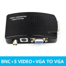 S-video/BNC VGA a VGA, Adaptador convertidor de vídeo para PC con BNC + 4 pines s-video, Color negro 2024 - compra barato