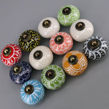 1 pçs nova chegada multicolorido gavetas de cerâmica botões armário da porta puxa armários botões decorativos 2024 - compre barato
