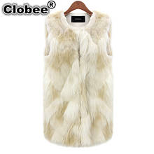 Winter Women Sleeveless Fur Jackets manteau femme hiver Feather Furry Faux Fur Gilet Coat 2020 Faux Fur Vest Waistcoat 6XL 5XL 2024 - buy cheap