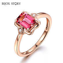 BIJOX STORY fashion 925 sterling silver jewelry ring with geometric shaped ruby adjustable rings for women wedding promise party 2024 - buy cheap