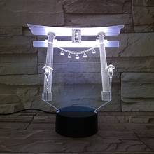 Акриловая Ночная светодиодная лампа, 3D светильник в японском стиле, ночсветильник для меняющих цвет комнат вечерние украшение для вечеринки, подарок детям и друзьям 2024 - купить недорого