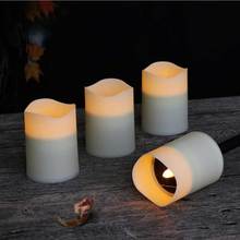 Pack of 3 or 6 Pieces Flameless Votive Solar Candles With Rechargeable Function,Battery Operated Tealights For outdoor Garden 2024 - buy cheap