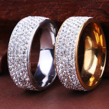 Anéis de casal presente jóias de aço anel de titânio bling casal amante noivado acessórios moda jóias para presentes do amante 2024 - compre barato