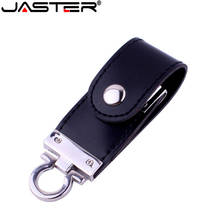 JASTER wholesale Leather USB Flash Drive pendrive 4GB 8GB 16GB 32GB 64GB keychain Pen drive 32GB flash Memory stick usb creativo 2024 - buy cheap