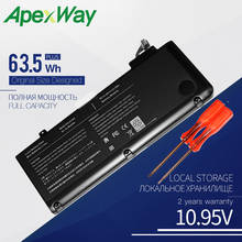 Bateria portátil apexway para apple macbook, 63.5wh, 13 polegadas, a1278 (versão 2009) mb990 */a mb990j/a a1322 2024 - compre barato