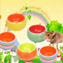 New Cute Hamster Food Bowl Fruit Color Ceramic Bowl Squirrel Gold Bear Pet Feeder Bowls Hamster Pet Supplies 2024 - buy cheap