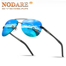 NODARE Brand 2020 Fashion Sunglasses Men Polarized Oval Metal Frame Male Sun Glasses Driving Fishing Eyewear okulary meskie 2024 - buy cheap