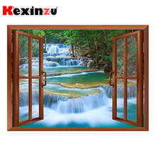 kexinzu Full 5D DIY Square/ Round Diamond Painting"Window Scenery river" 3D Embroidery Cross Stitch Mosaic diamondpainting Gift 2024 - buy cheap