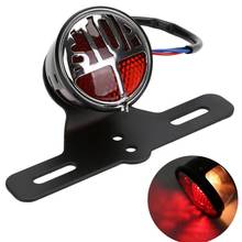 12V LED Motorcycle Bike Rear Tail Brake Light Lamp License Plate Accessories Decorative Lamp Bracket For Harley Chopper Bobber 2024 - buy cheap