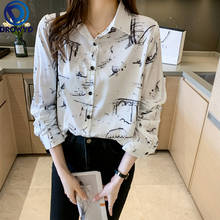 Women Blouse 2021 Satin Shirt Female Women top Loose-sleeved Satin Loose Office Blusas Femininas Harajuku Blouse Shirt DROWYD 2024 - buy cheap