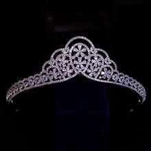 Elegant Full Zircon Brides Crowns Tiaras Stunning Crystal Headpieces Wedding Hair Accessories Prom Hair Jewelry Gift 2024 - buy cheap