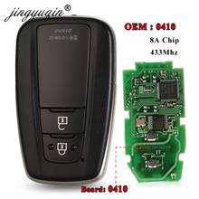 jingyuqin 2 Buttons ASK 433MHz Smart Remote Key Fob 8A Chip for Toyota CHR C-HR IzoA 2018 2019 2020 Board No. 0410 Keyless Go 2024 - buy cheap