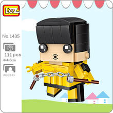 LOZ 1435 Game Of Death Bruce Lee Kungfu Movie Star Nunchucks 3D Model DIY Mini Blocks Bricks Building Toy for Children no Box 2024 - buy cheap