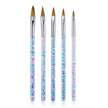 5PCS/Set Nail Art Line Painting Brushes Crystal Acrylic Thin Liner Drawing Pen Manicure Tools UV Gel Dotting Pen Carving Tips 2024 - купить недорого