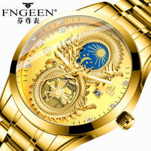 FNGEEN Male Business Wristwatch Calendar Men Quartz Stainless steel strap Watch luxury Man Clock reloj hombre relogio masculino 2024 - buy cheap