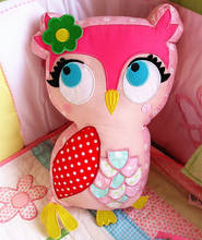 New cotton children pillow bedroom girls toy house furnishings bed cushion car cushion Cotton Pink owl stereo cute birthday gift 2024 - buy cheap