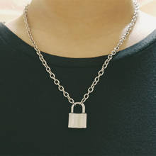 BFF Jewelry PadLock Pendant Necklaces Link Chain Lock Necklaces Men Collar Ras Du Cou Collier Femme Women Graduate Gift 2024 - buy cheap