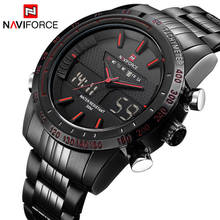 NAVIFORCE-reloj deportivo de lujo para hombre, cronógrafo analógico Digital de cuarzo, de pulsera, de acero completo, a la moda 2024 - compra barato