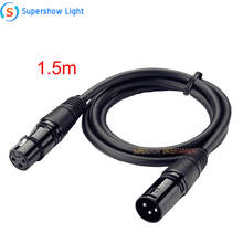 DMX1.5m 3 pin connector signal DMX cable DMX512 stage lighting signal cable LED Par light moving head light custom 2024 - buy cheap