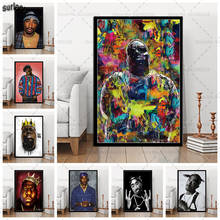 Notorious Biggie Smalls-póster de Tupac Shakur Rapper King, impresiones, arte de pared, pintura en lienzo, carteles para decoración del hogar de la sala de estar 2024 - compra barato