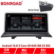 Bonroad-Radio con GPS para coche, 10,0 reproductor Multimedia con Android, navegador, Radio, soporte original, Hifi, pantalla DSP, 18 Pines, para BMW X3, E83, 2004-2009 2024 - compra barato