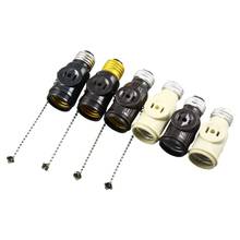 E26 Bulb Socket to 2 Outlet Adapter Light Holder Splitter Pull Chain Switch New 2024 - buy cheap
