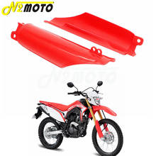 Garfo de motocicleta dirt bike, capa de plástico vermelho com proteção para honda crf crf150l 16-19 off road e motocross de corrida 2024 - compre barato